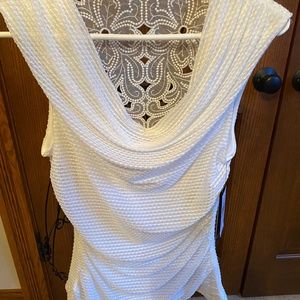 Off White A.Byer short sleeve slouch shirt with lace on back